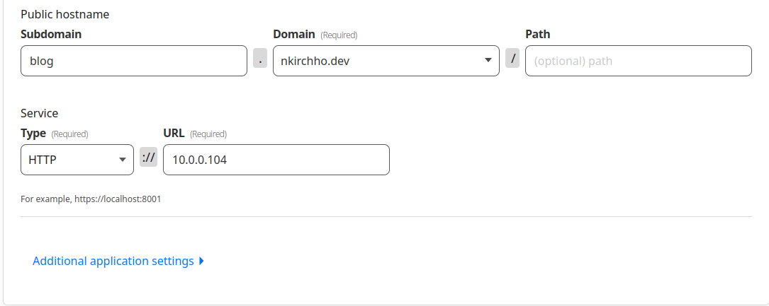 Cloudflare Tunnel setup